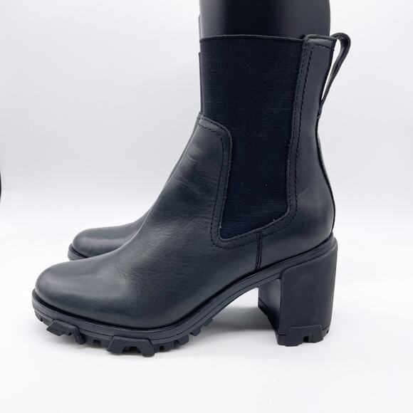 Rag & Bone Women's Shiloh Chelsea High Boot Black Leather Size 11 - Picture 2 of 10
